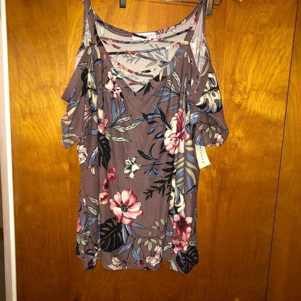 EYE candy floral stretch top blouse plus size 1X